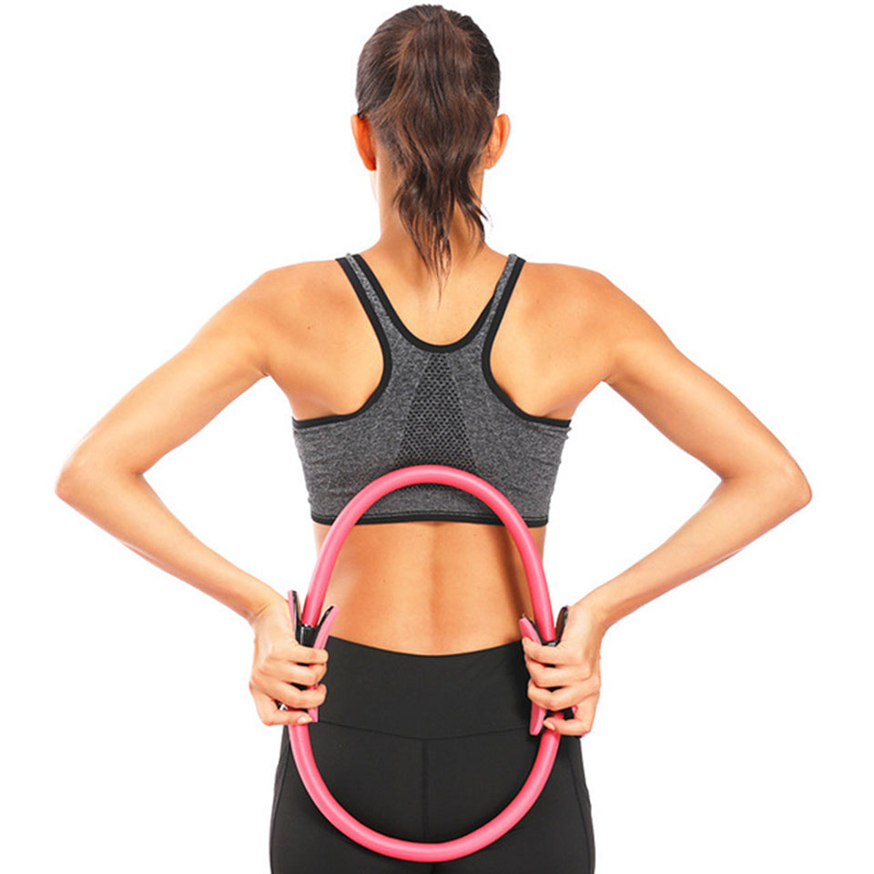 Pilatesring med håndtak i lilla