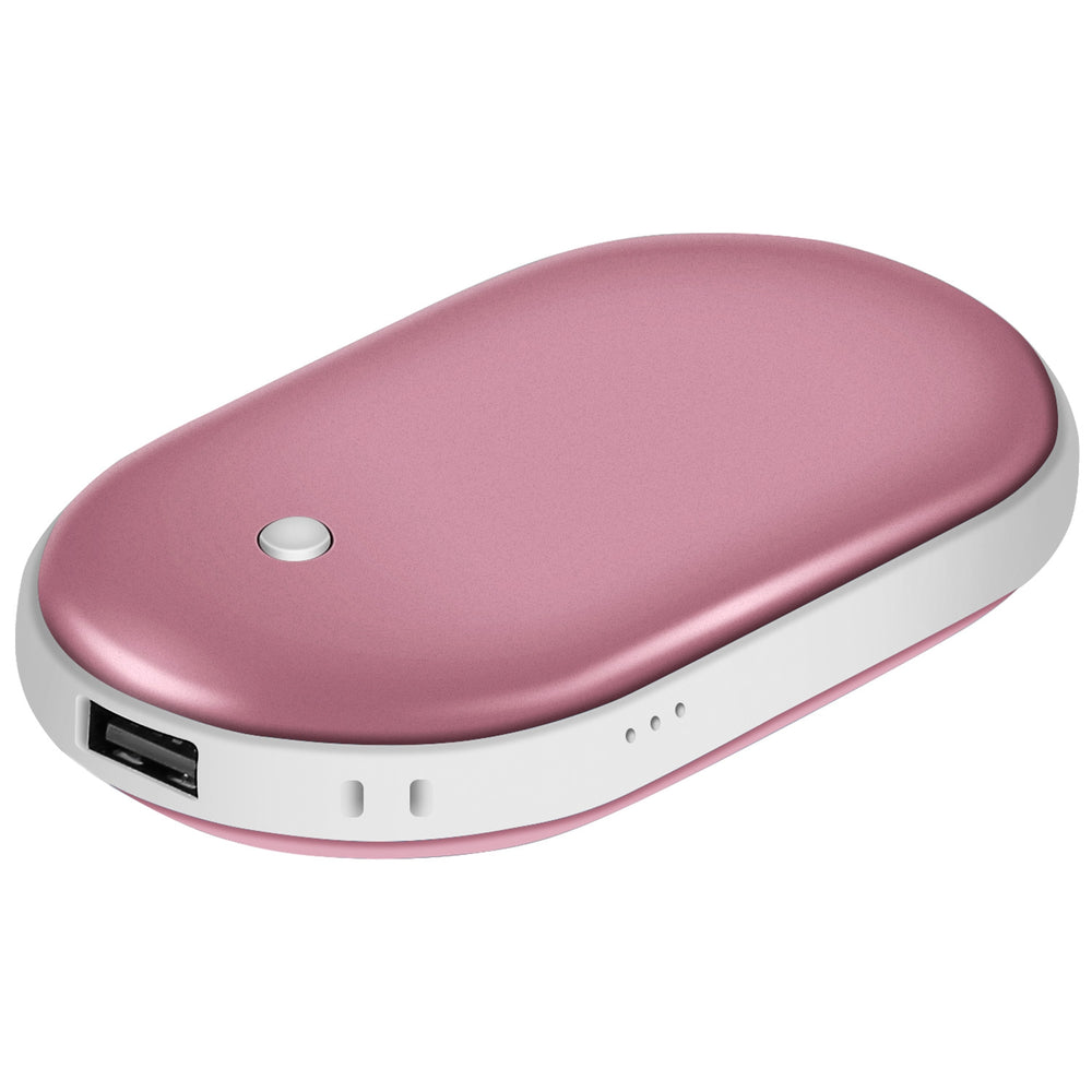 Håndvarmer og powerbank 5000 mAh, varmer begge sider