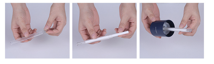 USB luftfukter med projeksjon og nattlys, ultralyd
