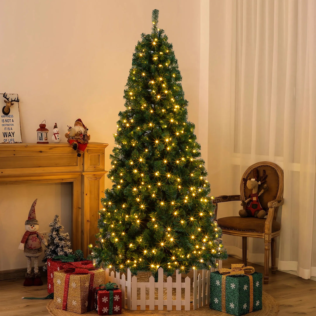 Kunstig juletre med varme LED-lys