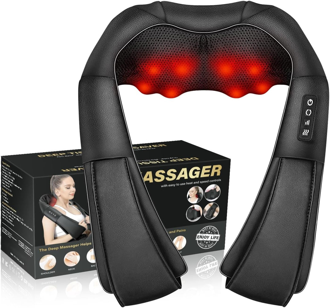 Shiatsu nakkemassasje med varme og elting for nakke og rygg