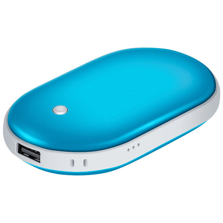Håndvarmer og powerbank 5000 mAh, varmer begge sider