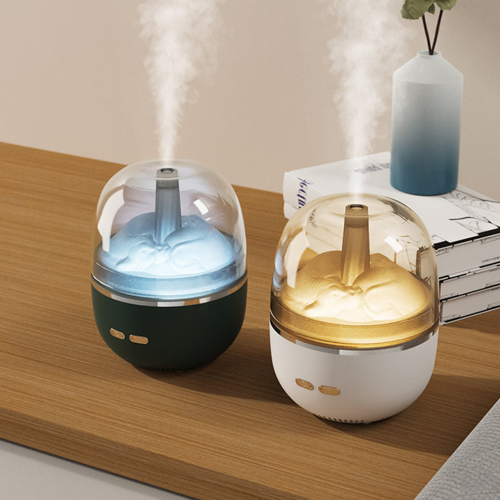 Aromadiffuser med fargelys – ultralyd luftfukter med mye tåke