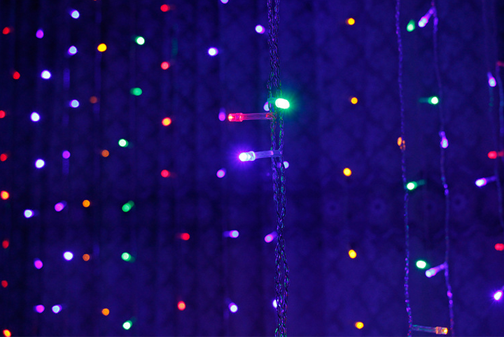 Lysgardin 3 × 3 meter med 304 LED-lys og fjernkontroll