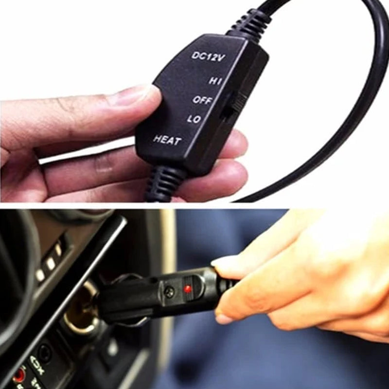 Varmeriket™ Elektrisk varmeteppe til bilen med 12V-kontakt