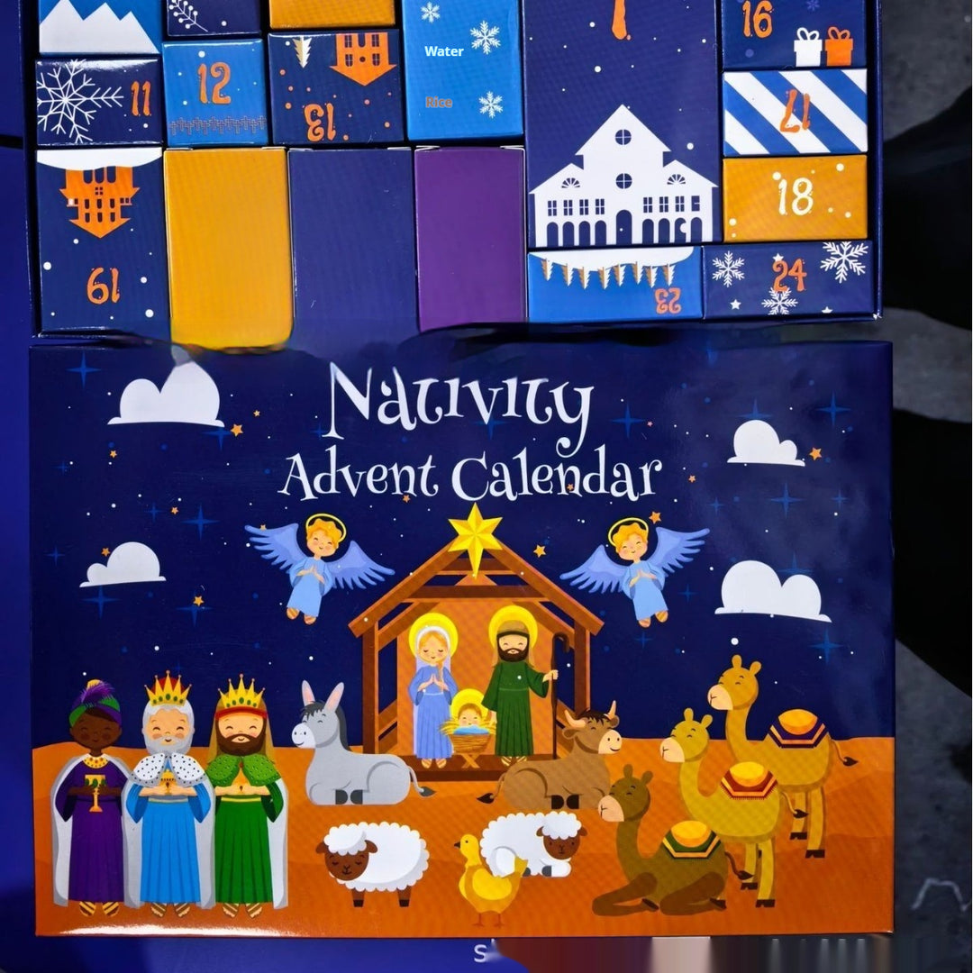 Adventskalender med 24 esker byggeklosser