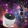 Planetarium-projektor med 12 motiver fra verdensrommet
