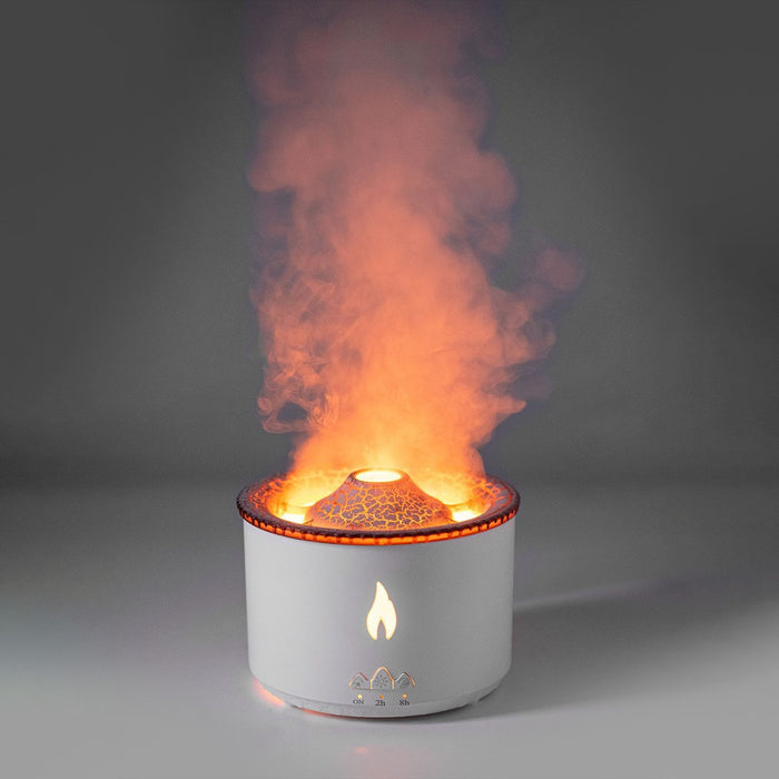 Varmeriket Vulkan diffuser med flammelys og røykringer – 350 ml og timer