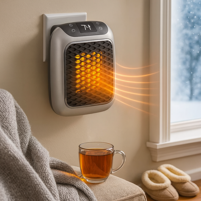 Varmeriket™ Bærbar vifteovn 800 W med timer og veltevern