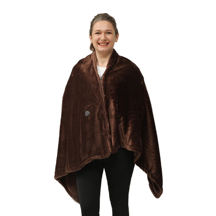 Varmeriket Oppvarmet sjal i fleece med USB, 150 x 80 cm