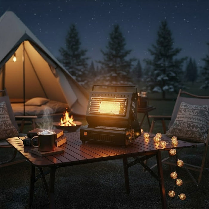Varmeriket™ Gassvarmer og campingkokeplate i ett for isfiske