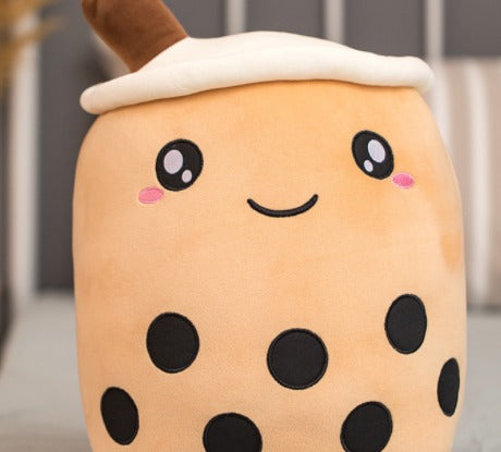 Varmeriket Bubble tea-kosedyr i plysj med brodert ansikt