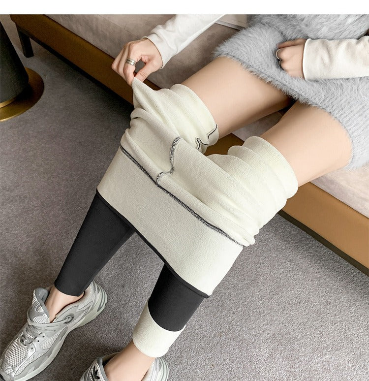 Fôrede tights med høyt liv
