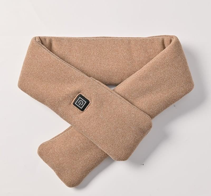 Varmeskjerf i kamel rundt halsen