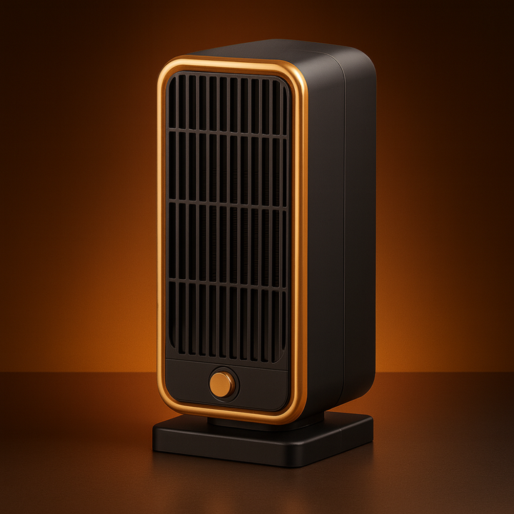 Varmeriket™ Firkantet keramisk varmeovn 500W, stille med veltevern