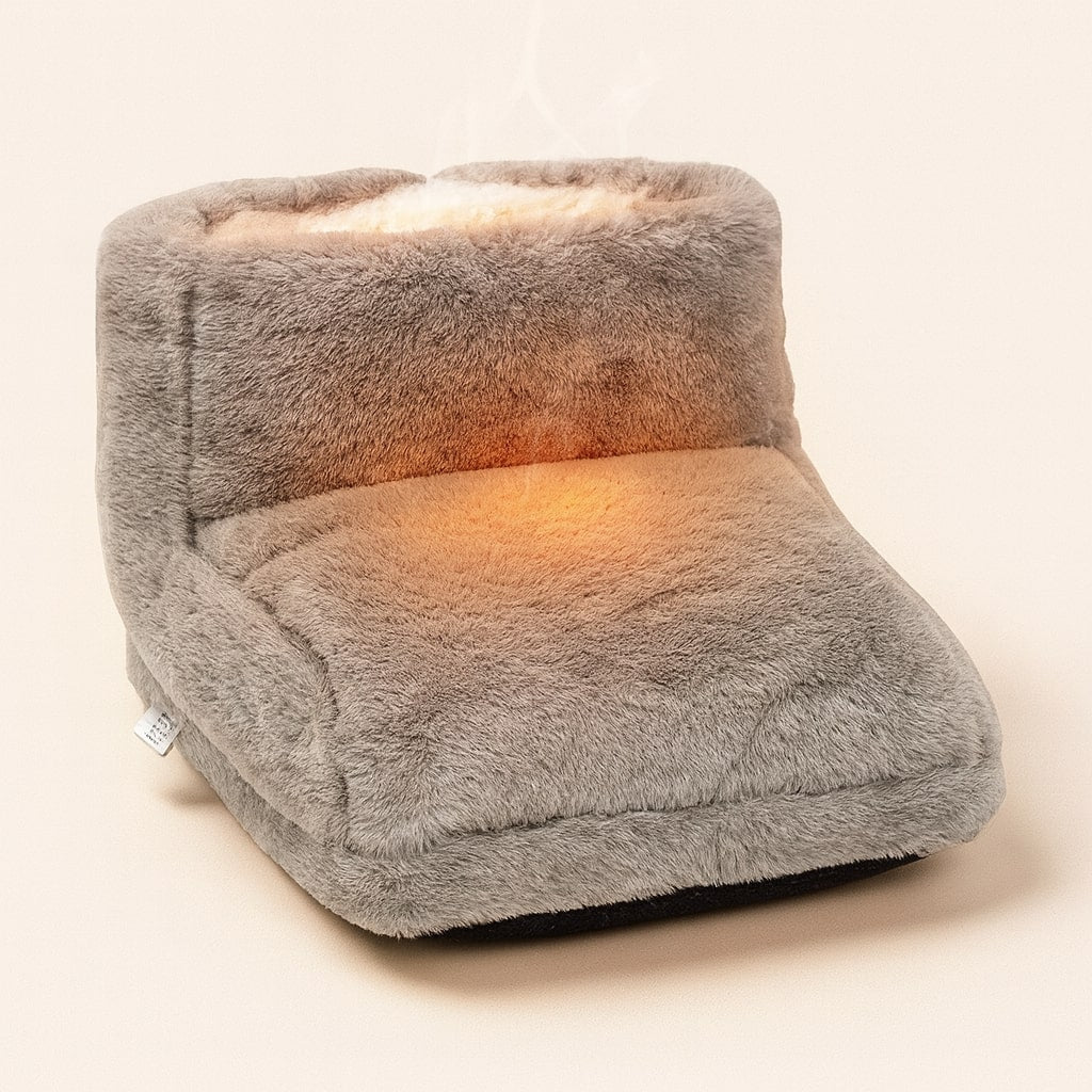 Varmeriket™ Elektrisk fotvarmer med USB og myk fleece, 3 varmenivåer