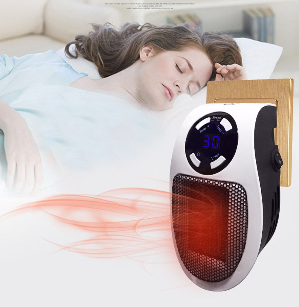 Varmeriket™ Kompakt 500 W varmeovn med termostat og overopphetingsvern