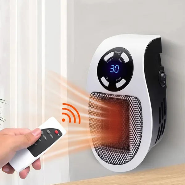 Varmeriket™ Bærbar varmeovn med fjernkontroll og 12-timers timer