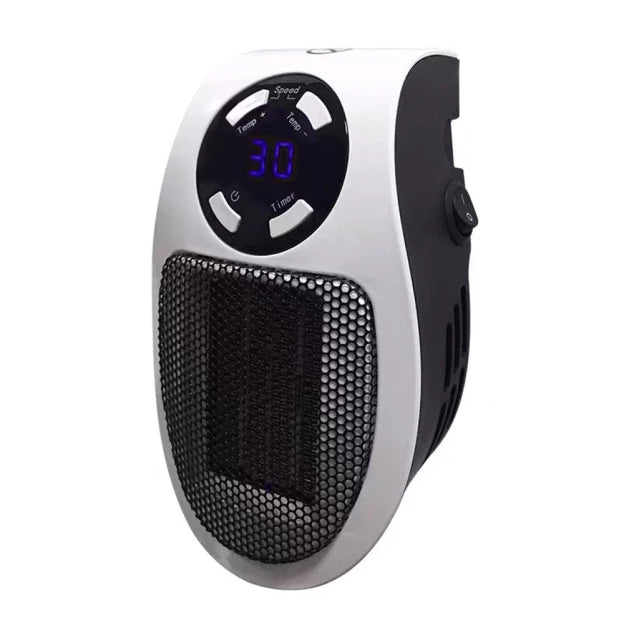 Varmeriket™ Mini varmeovn for stikkontakt med fjernkontroll og timer