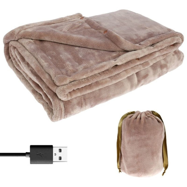 Varmeriket™ Stort USB-varmeteppe i myk flanell med plass til to