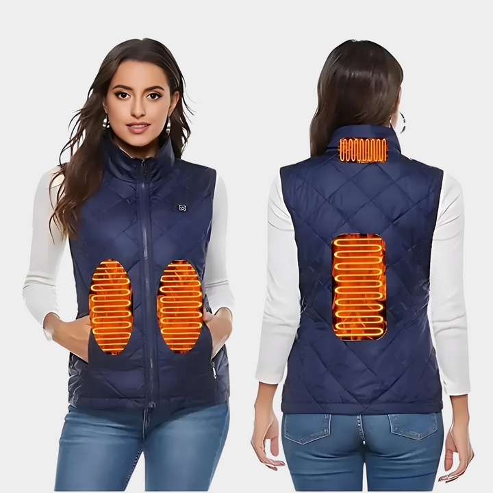 Varmeriket™ Varmevest dame med 9 varmesoner og dobbel kontroll