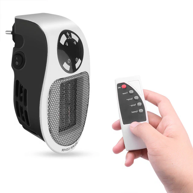 Varmeriket™ Stillegående minivarmer med termostat, timer og fjernkontroll
