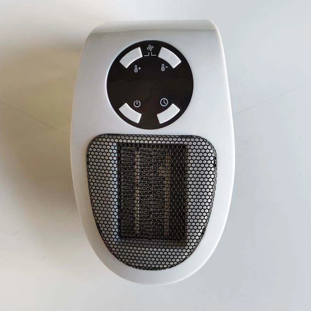 Varmeriket™ Mini varmeovn for stikkontakt med fjernkontroll og timer