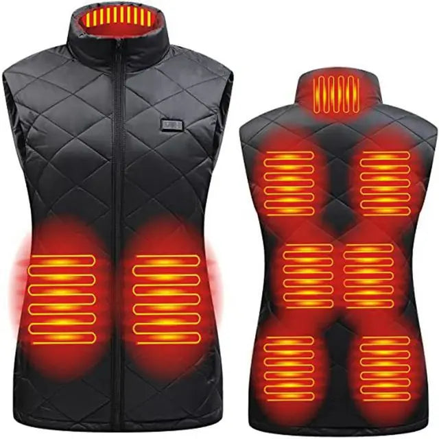 Varmeriket™ Oppvarmet vest dame med USB og 3 varmenivåer