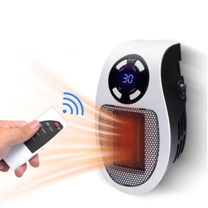Varmeriket™ Liten varmeovn 500 W med LED-skjerm og timer