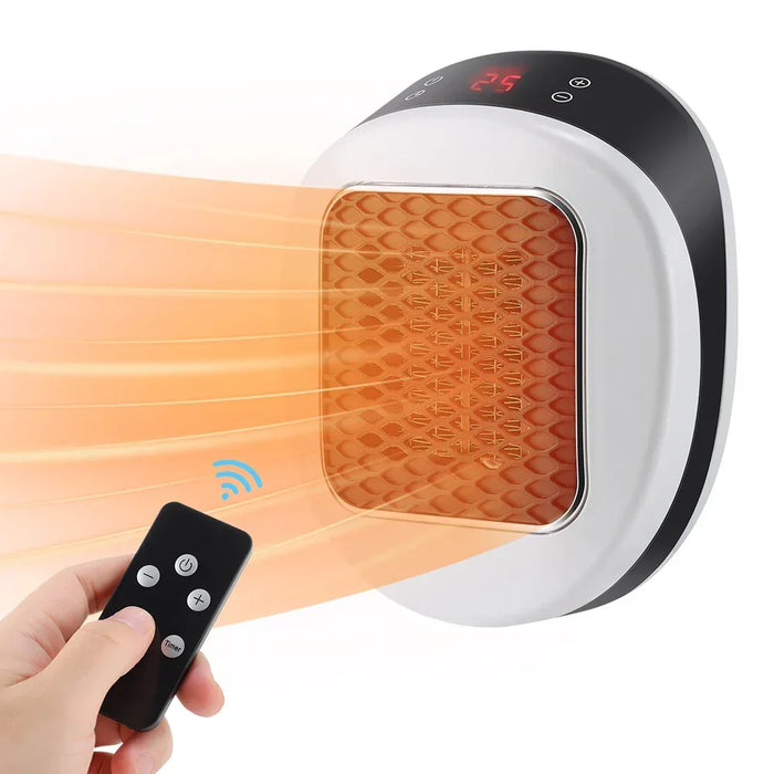 Varmeriket™ Stikkontaktvarmer 600 W med fjernkontroll og timer