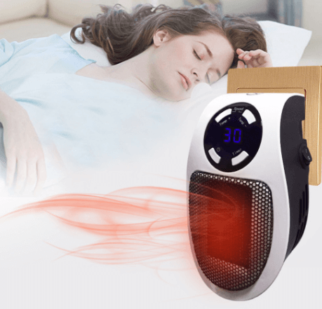 Varmeriket™ Liten varmeovn med temperaturvisning og stille drift