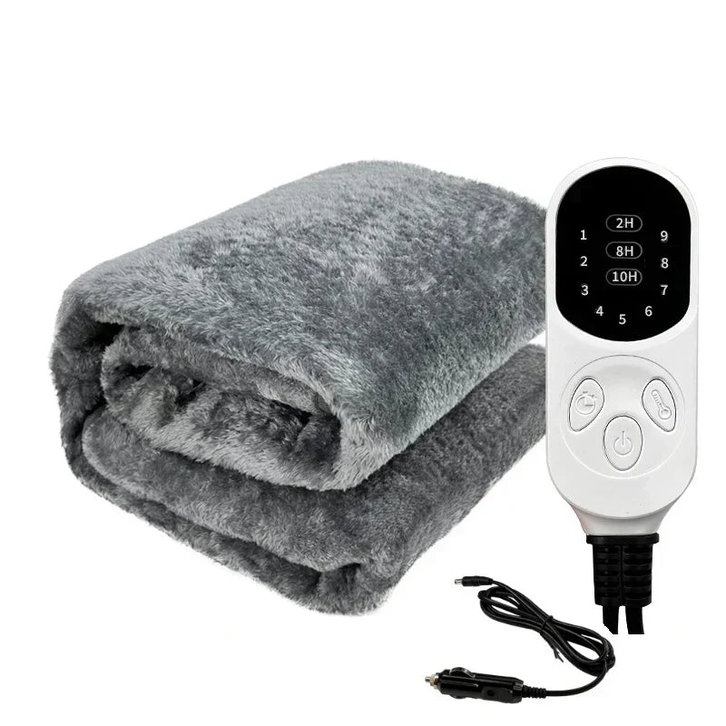 Varmeriket™ Elektrisk bilpledd 12V med timer og ni varmenivåer