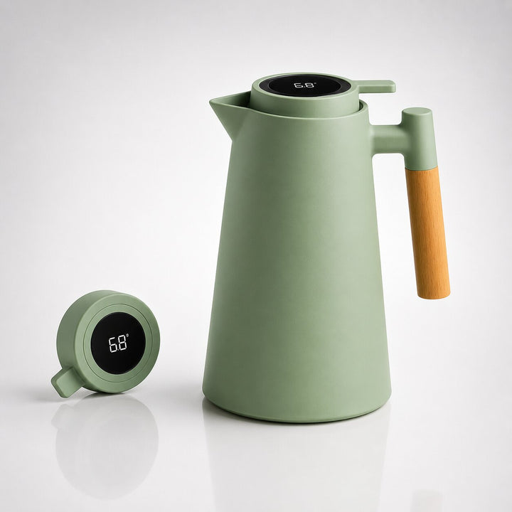 Varmeriket™ Termos 1 liter med temperaturdisplay i lokket og dryppfri tut