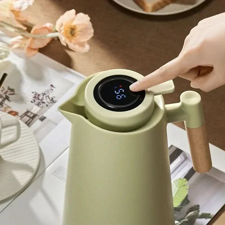 Varmeriket™ Termos 1 liter med temperaturdisplay i lokket og dryppfri tut