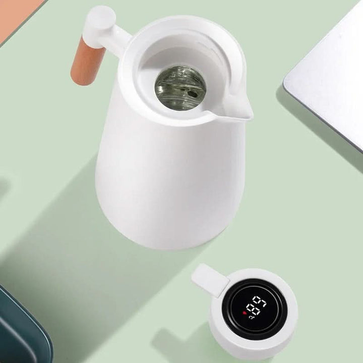 Varmeriket™ Termos 1 liter med temperaturdisplay i lokket og dryppfri tut