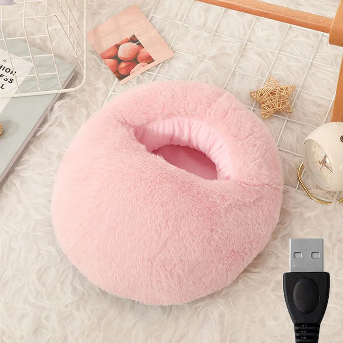 Varmeriket™ USB-fotvarmer i myk fleece med rask oppvarming