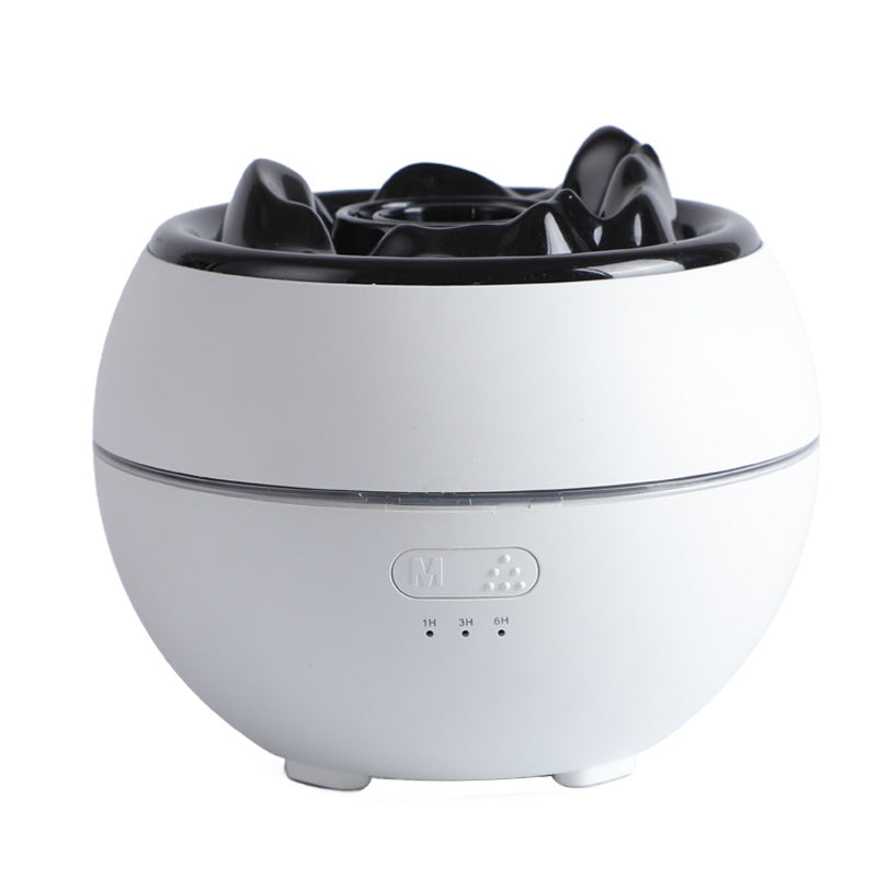 Vulkan diffuser med flamme, 300 ml tank og timer opptil 10 timer