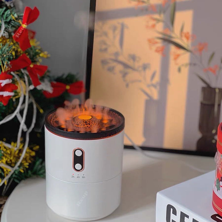 Vulkan flamme diffuser – aroma luftfukter med nattlys