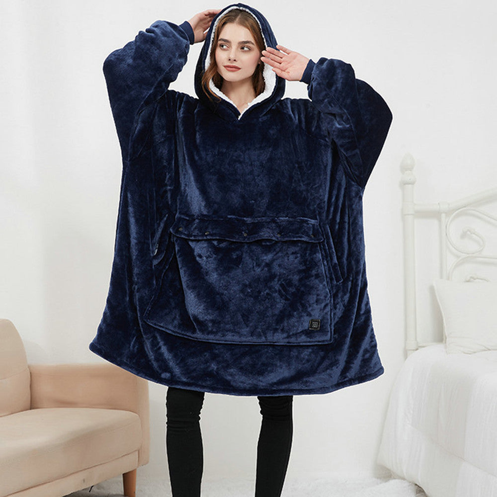 Pleddgenser med varme – USB-oppvarmet oversized hoodie