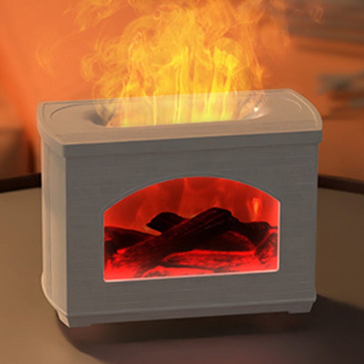 Luftfukter som peis med flammeeffekt, dekorativ og trygg, ABS