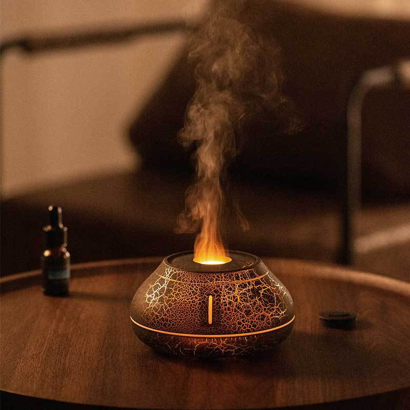 Vulkan aroma diffuser 130 ml med 7 farger og 20 dB, i svart