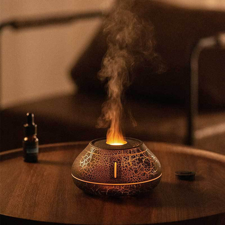 Vulkan aroma diffuser 130 ml med 7 farger og 20 dB, i svart