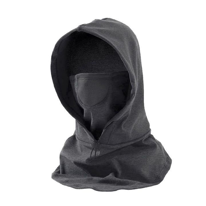 Varmeriket™ Vindtett ansiktsmaske med hette og halsvarmer for sykling