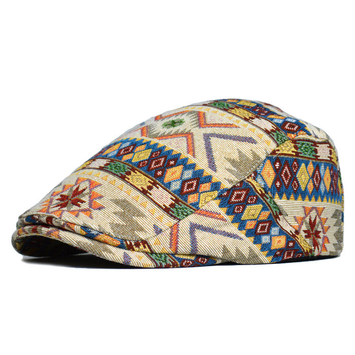 Varmeriket Mønstret sixpence med fargerik jacquard