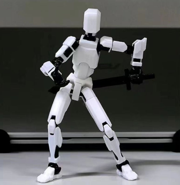 Varmeriket 3D-printet robotfigur med bevegelige ledd