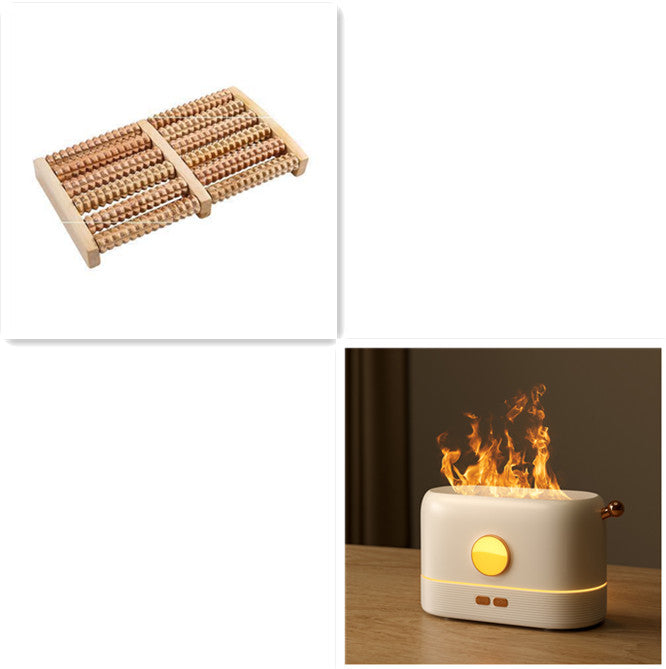 Luftfukter med flammeeffekt og USB, 200 ml tank, for skrivebord