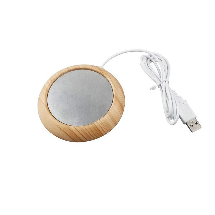 Varmeriket Slank USB-koppvarmer med kant i trelook