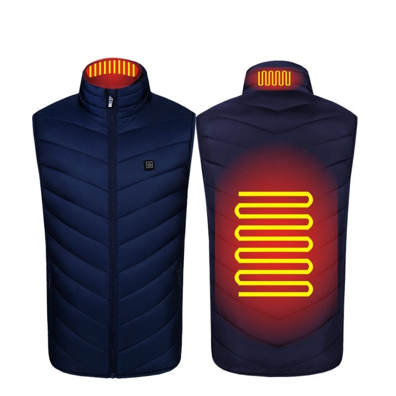 Varmevest med USB – vaskbar oppvarmet vest med flere soner