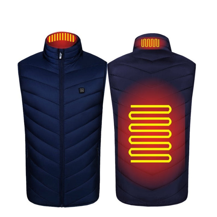 Varmevest med USB – vaskbar oppvarmet vest med flere soner