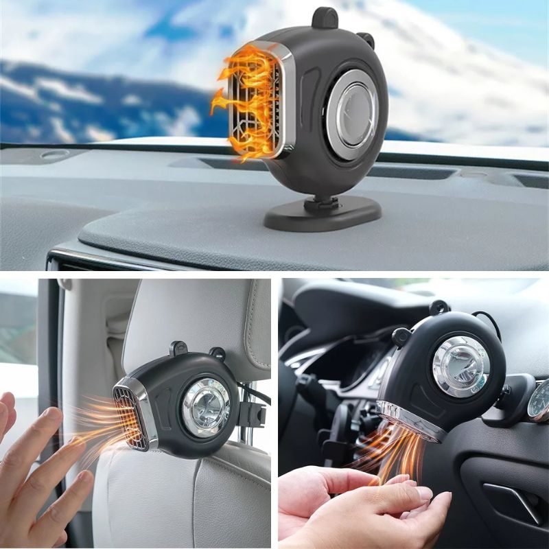 Varmeriket™ Bilvarmer 12V med 360° feste og justerbart håndtak